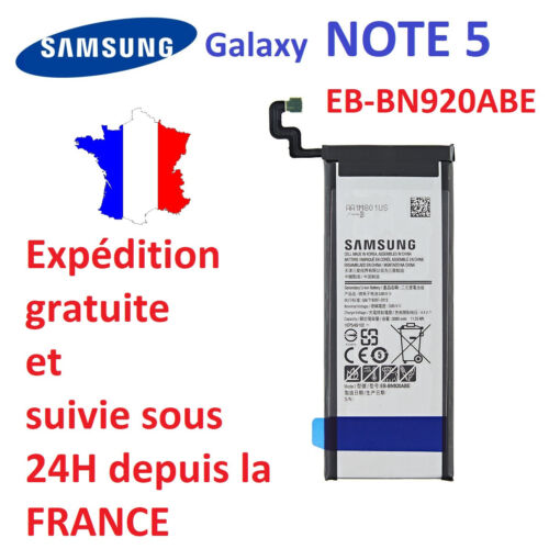 Batterie pour Samsung Galaxy NOTE5 / NOTE 5 EB-BN920ABE N920 - Picture 1 of 2