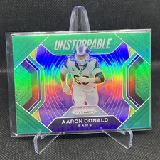 Aaron Donald Green Unstoppable 2020 Panini Prizm Football #6 LA Rams Card NFL