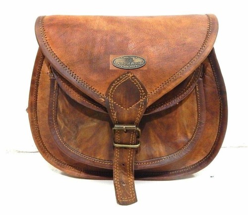 Sacoches Latérales Moto En Cuir Marron – 2 Sacs, Montage Par Sangles, Neuves