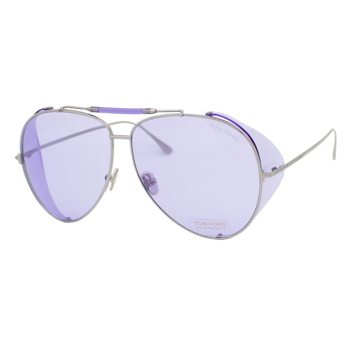 Tom Ford Jack-02 TF 900 14Y Silver Purple Lens Men's Tom Ford Jack-02 TF 900 14Y Silver Purple Lens Men's