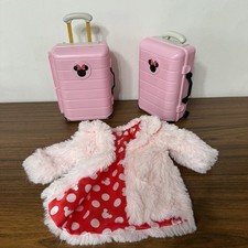 Disney ILY 4ever 18" Doll Accessories Pink Suitcases Minnie Mouse Fuzzy Coat
