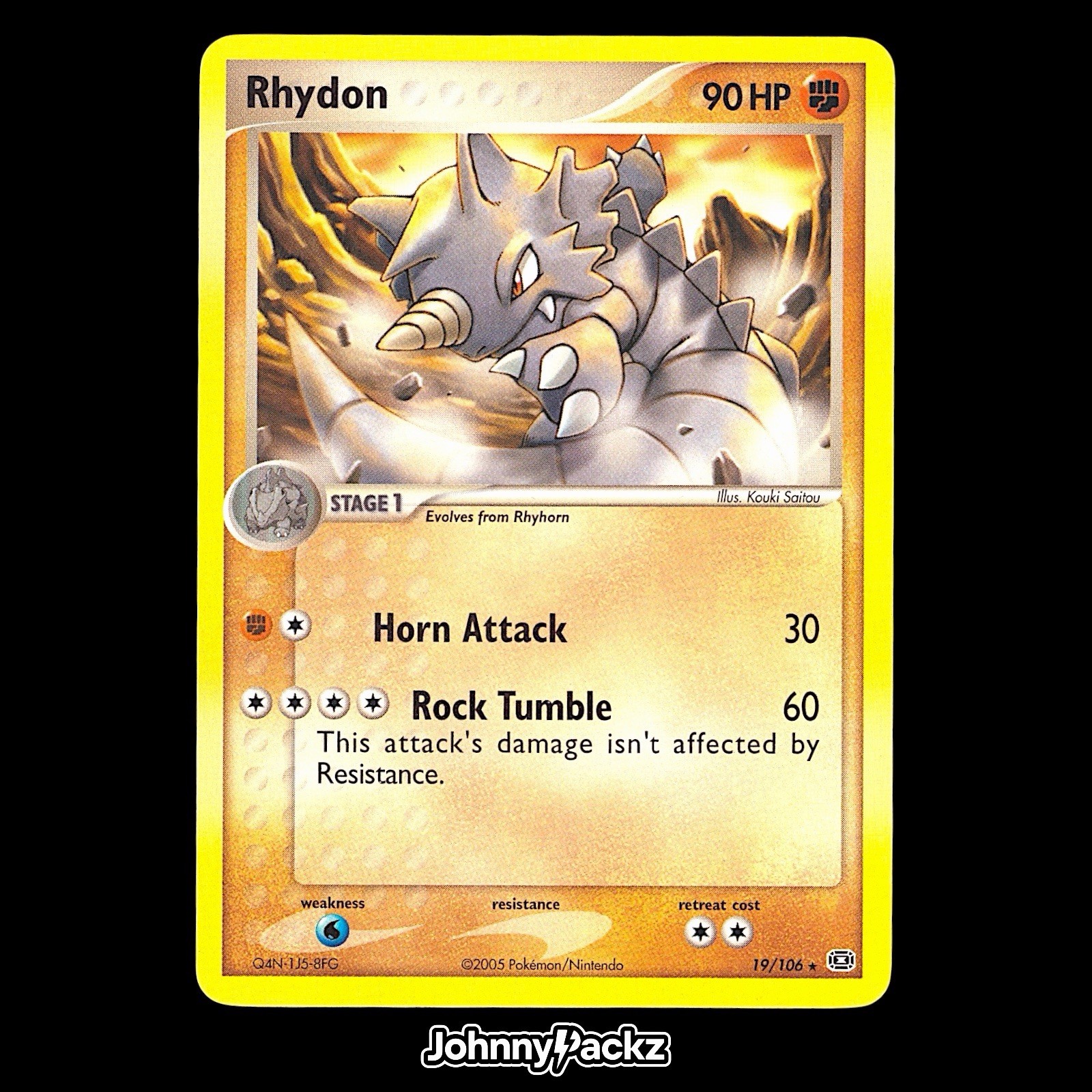 Rhydon 19/106 - 2005 EX Emerald Rare - Pokemon Card NM
