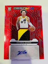 2023-24 Obsidian Red Flood Electric Etch RPA - Keyonte George #RJI-KEY (RC)