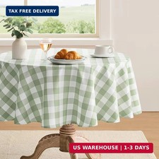 Gingham Tablecloth Rectangle Checkered Tablecloth Washable Water Resistant W