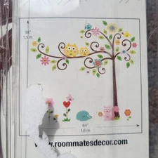 RoomMates Wall Decals Scroll Tree Peel and Stick 64" x 58" Mega Pack 80 Piece