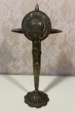 Antique WWI Trench Art Bullet Crucifix Gott Mit Uns GOD BE WITH US 6