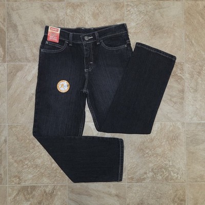Wrangler Boy's Athletic Fit Size 10 Husky Denim Jeans Black 4-Way Flex (27 x 24)