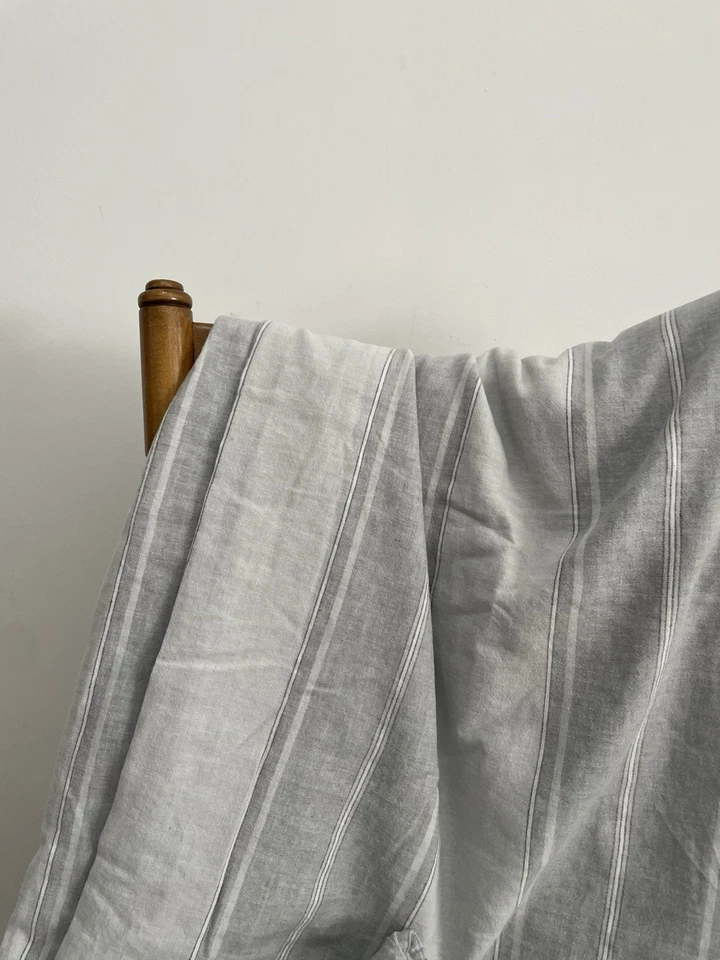 Ralph Lauren Oakview Striped King Duvet Cover Set 3pc Pewter Graphite Gray - Image 4 of 4