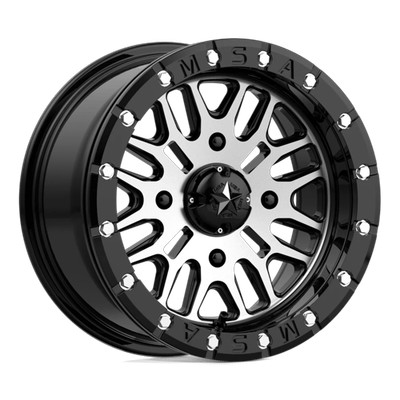 MSA Offroad M37 BRUTE BEADLOCK 14X7 +10 Black Wheel Rim 4X110 (QTY 1) M37-04710
