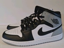 Nike Air Jordan 1 Mid White Black LT Smoke Grey DQ8426-101 Men's Sneakers Shoes