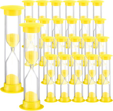 24 Pcs 3 Minutes Sand Timer Kids 3 Mins Timer for Classroom Acrylic Covered Hour