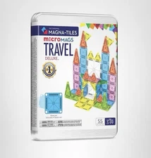 microMAGS Travel Set Deluxe 55-Piece Magnetic Construction Set, The Original New
