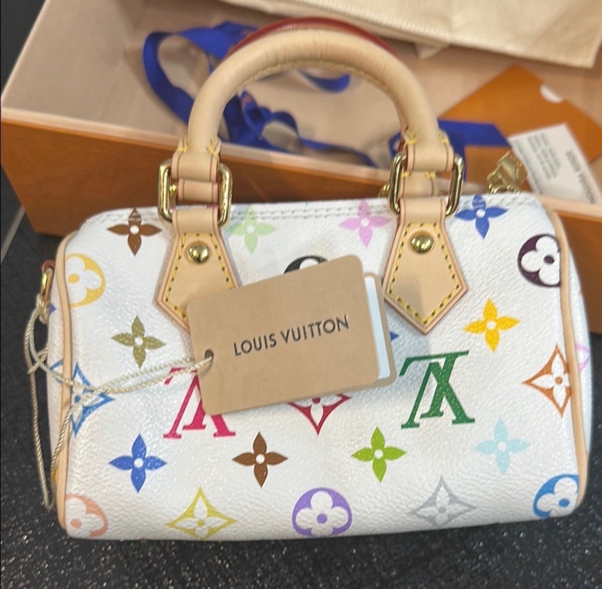 Louis Vuitton Speedy Shoulder Bag Nano Brown Canvas Monogram