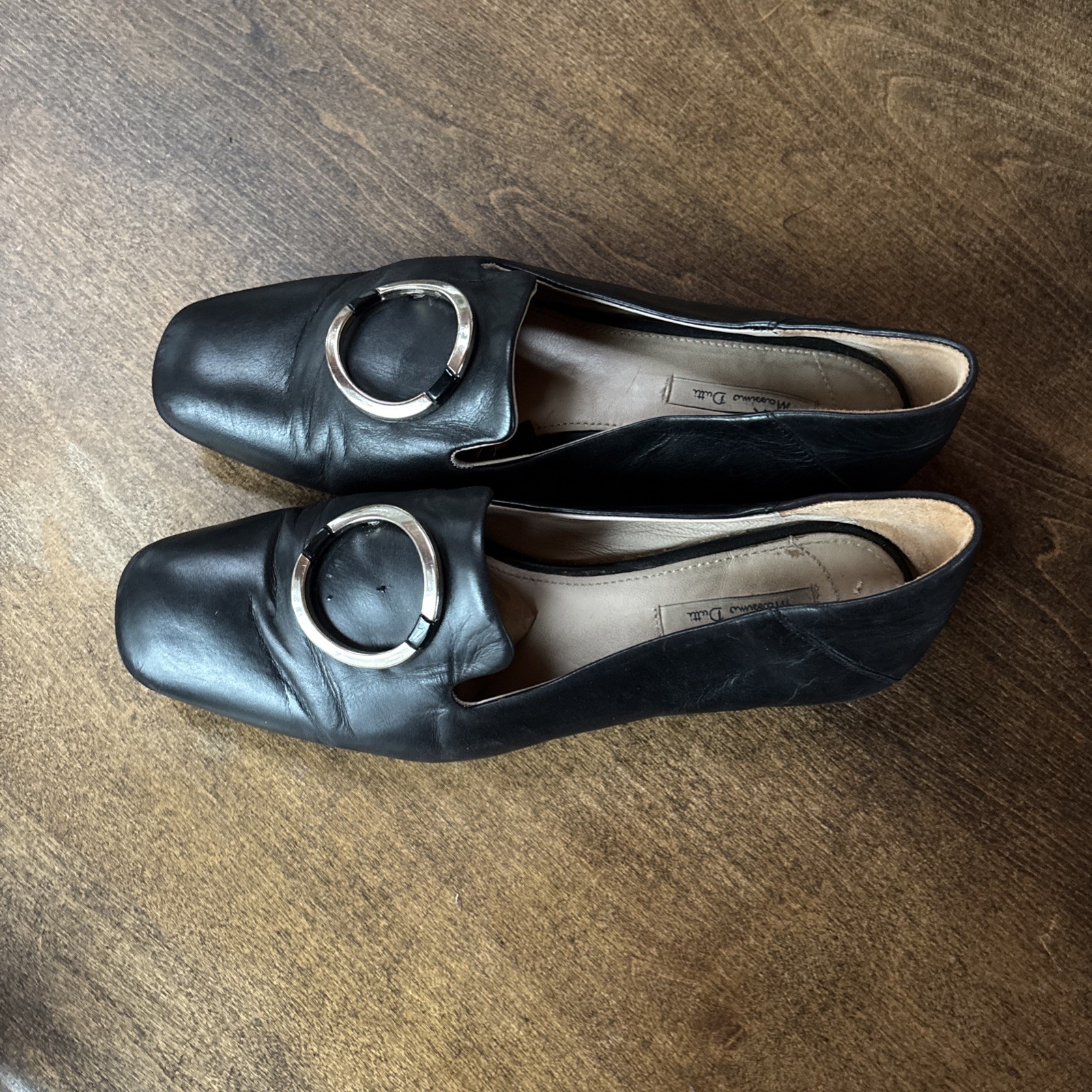 Massimo Dutti Black Leather Shoes Women's Size 39 thumbnail 2