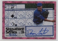 2019 Panini Donruss Signature Series Pink Firework Dennis Santana Auto e6p