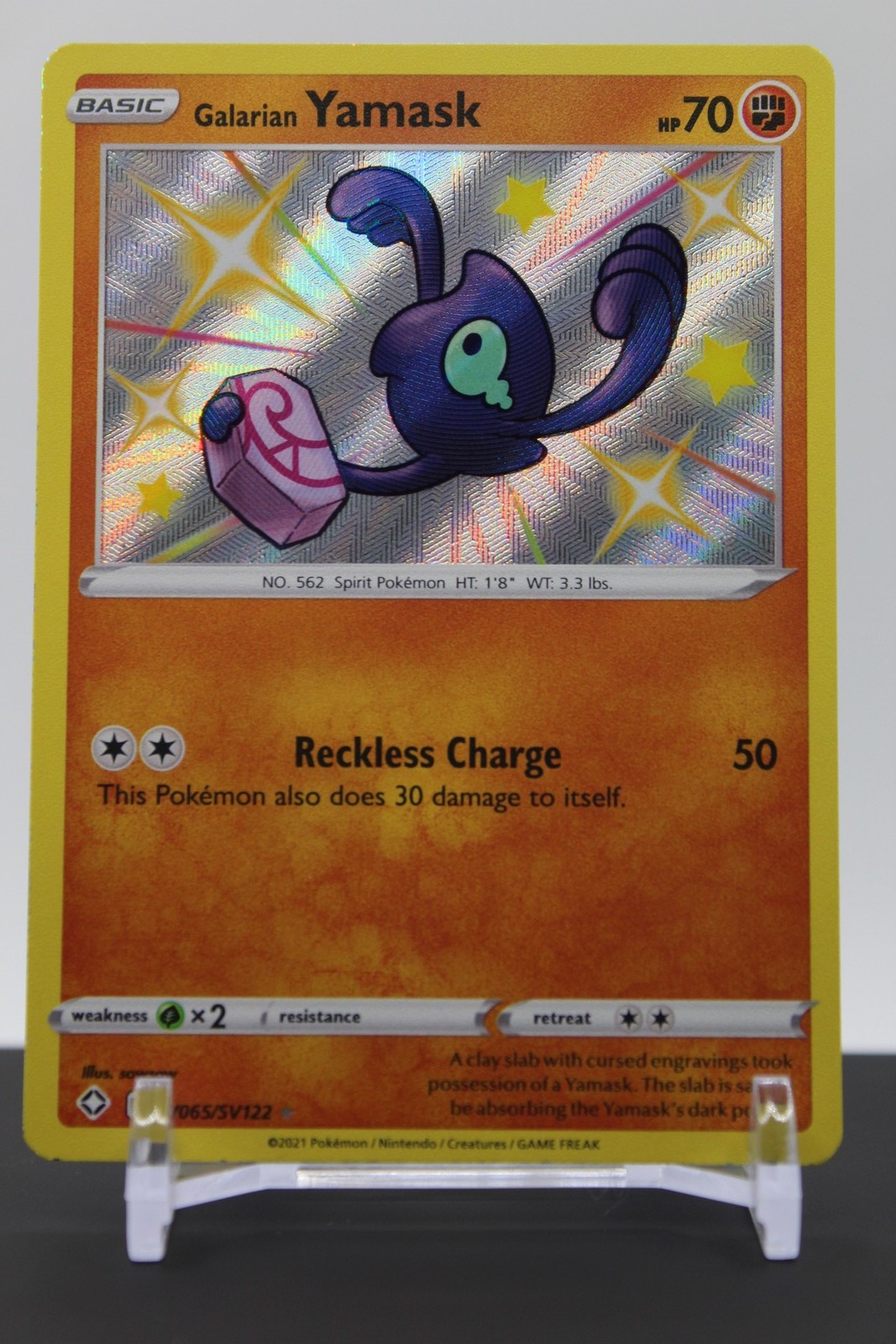 Galarian Yamask SV065/SV122 Holo - Pokemon Shining Fates: Shiny Vault