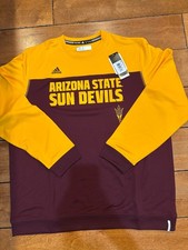 NEW ADIDAS ARIZONA STATE SUN DEVILS CLIMALITE CREW PULLOVER SWEATSHIRT XL
