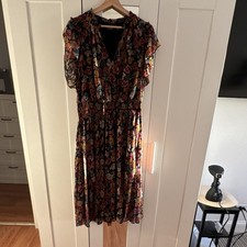 Lauren Ralph Lauren Womens Black Floral V-Nec...