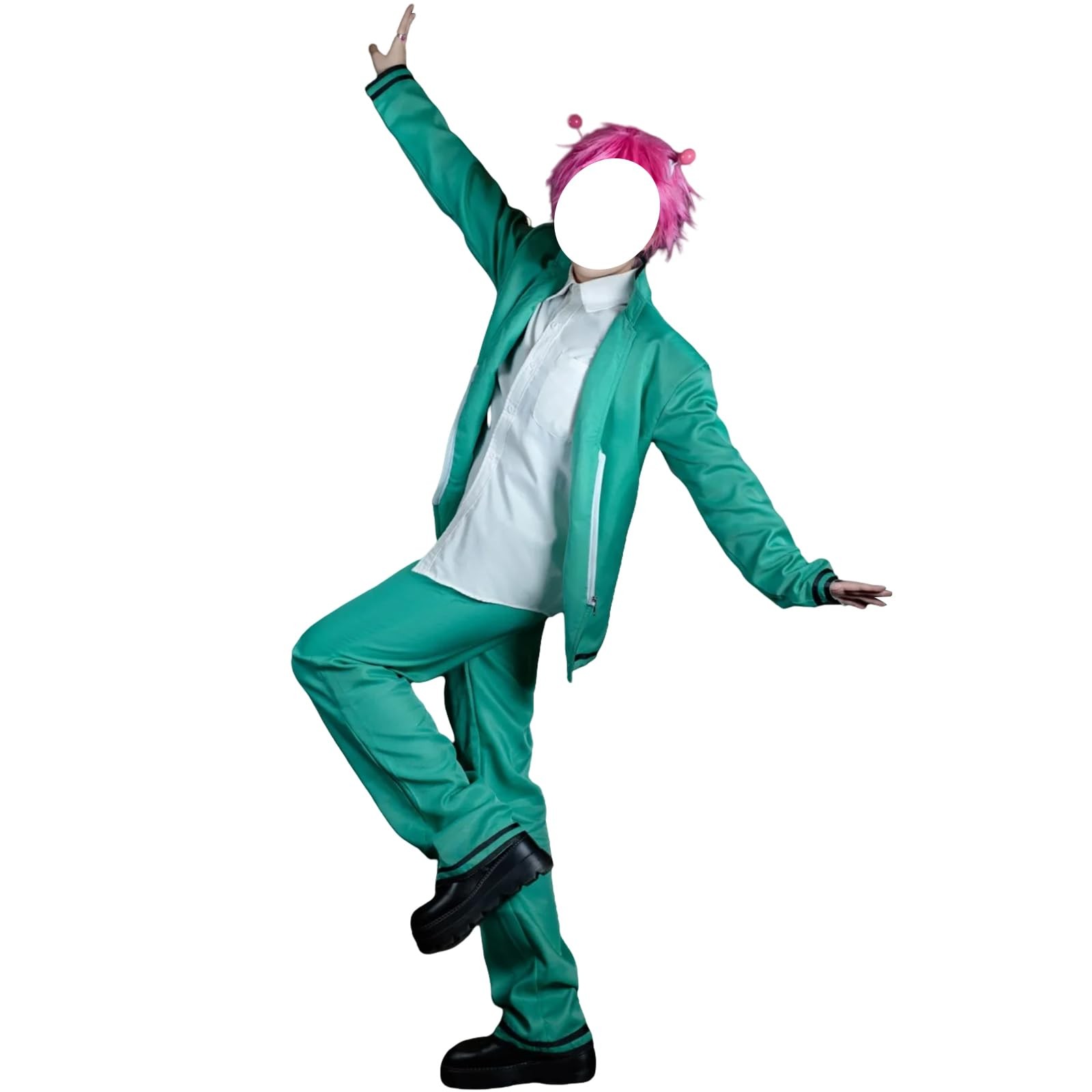 COLSA Unisex Halloween Men Anime Japanese School Uniform Green Large,
