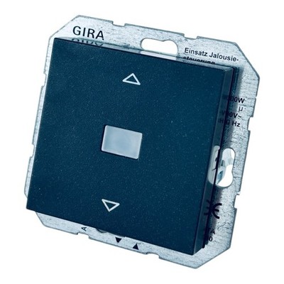 Gira Jalousiesteuerung System 55 / Einsatz 0398 + Steuertaster 0644 / anthrazit