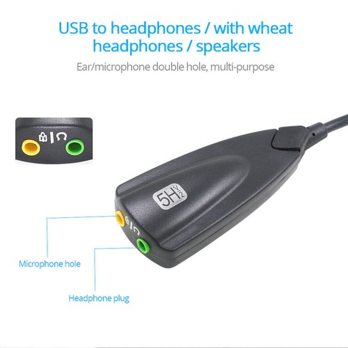 USB 7.1 External Cable With Sound High Sound Quality Card (Black) Audio Adapter - 第 9/12 張圖片