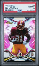 2015 TOPPS FINEST #98 MATT JONES GEM MT PSA 10 PINK REFRACTOR ROOKIE /25