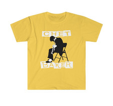 Camicia unisex vintage CHET BAKER regalo per tifosi cotone giallo tutte le taglie CS872