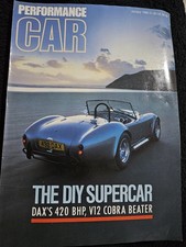 Performance Car January 1988 featuring DAX Tojeiro, Jaguar, Honda, Alfa Romeo