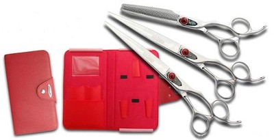 Kenchii Grooming Spider Shears Right Hand - Choose Straight, Curved, Thinner,
