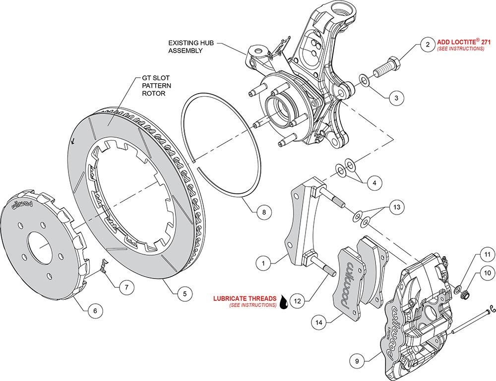 Front Axle Disc Brake Kit FOR 2010-2011 Chevrolet Corvette ZR1