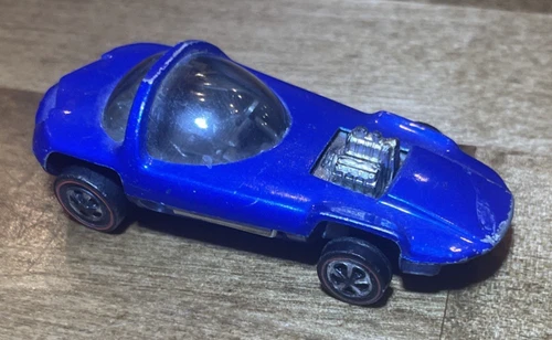 Vintage Hot Wheels Redline Silhouette Blue US Base - Nice Paint Great Condition