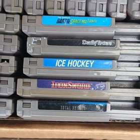 Nintendo NES Game Lot + Power Glove /w Sensor array