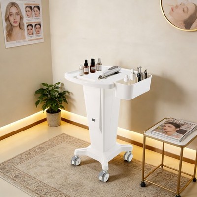 Mobile Storage Trolley, Rolling Lab Cart With Lockable Wheels For Household