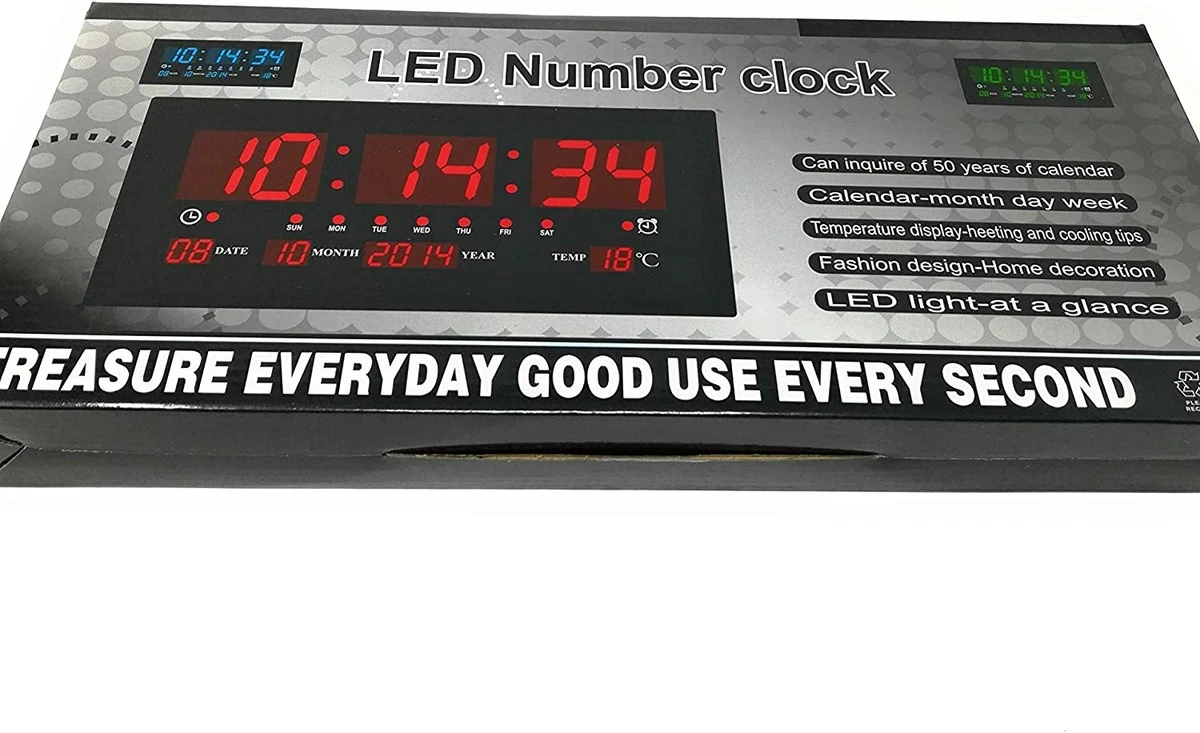 OROLOGIO SVEGLIA DIGITALE DISPLAY 3D A LED DA TAVOLO PARETE ARREDO CASA Ufficio 8022044547701