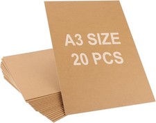 SHUESS 20 Pcs A3 MDF Wood Boards for Crafts - 2mm Thick Sheets 42 x 30 cm 