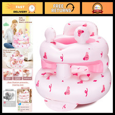 Inflatable Baby Seat for 3-36 Months, Anti-Fall Design, Squeaky Ears, Air Pump,