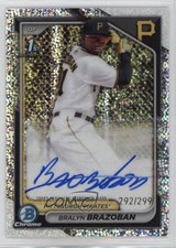 2024 Bowman Chrome Prospect Speckle Refractor 292/299 Bralyn Brazoban Auto 4jk