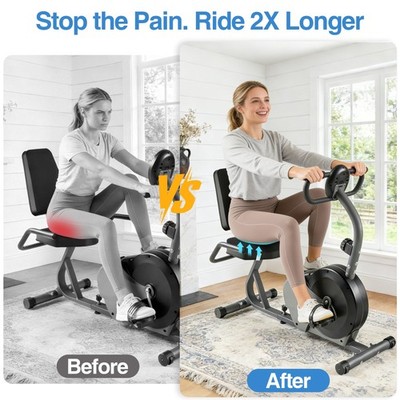 Exercise Bike Seat Cushion - Memory Foam Recumbent Bike Seat Cushion Pad, Ext... | eBay Exercise Bike Seat Cushion - Memory Foam Recumbent Bike Seat Cushion Pad, Ext... | eBay