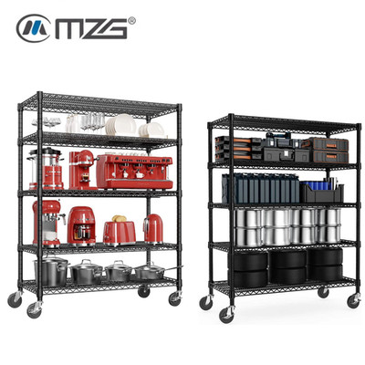 MZG 2 Pcs Heavy Duty Metal Shelving Unit Garage Shelves Storage Rack 73.6'' H