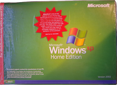 Microsoft Windows XP Home Edition with service pack 1