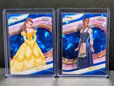 2025 Topps Chrome Sapphire Disney BELLE Blue Base Lot - #125 & #129 Emma Watson