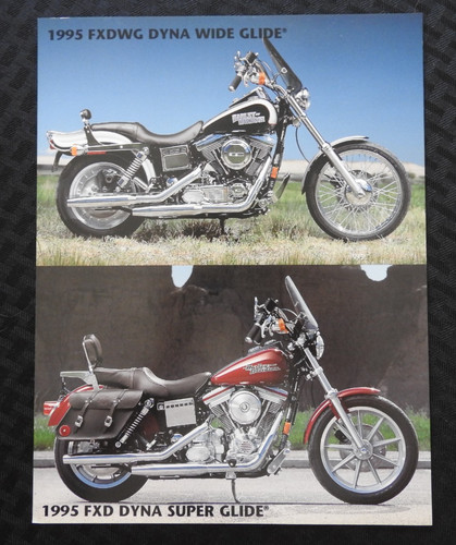 1995 HARLEY-DAVIDSON FXD Dyna Super Glide & FXDWG Wide Glide Motorcycle Brochure