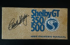 1969 Shelby GT 350/500 Signed By Carroll Shelby Owner’s Manual Orig NOS