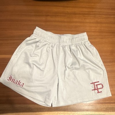 Inaka Power Men's White Mesh Athletic Shorts L Elastic Waist Basketball