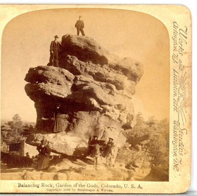 Colorado, Balancing Rock, Garden Of The Gods--Underwood Stereoview K95