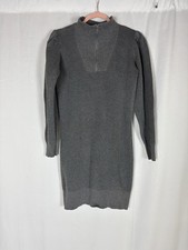 Women’s Just Taylor Gray Sweater Dress W/ Zip Collar Size XS