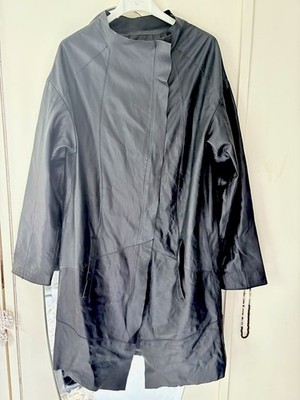Ledermantel  100 % Style Factor Cigno Nero Gr. 38