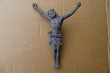 c.1890 JESUS CHRISTUS 29cm Gusseisen Figur Kreuzigung für Wegkreuz Marterl Kreuz