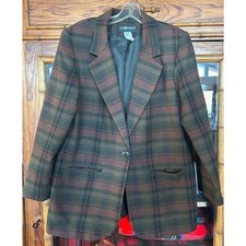 Vintage Sag Harbor Plaid Blazer