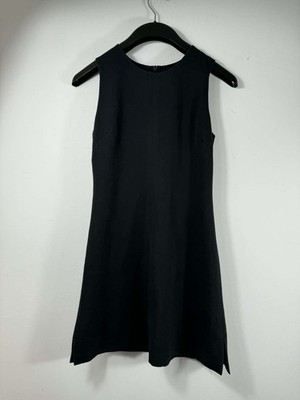 Oasis Damenkleid halber Reißverschluss schwarz Smart Eventwear Größe 10L R1 1172